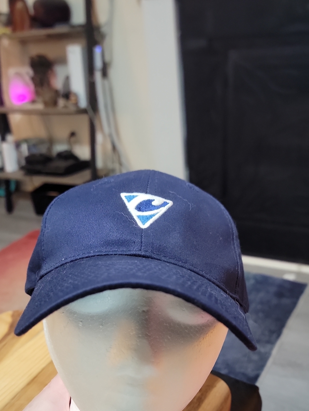 Navy Blue Men's Baseball Cap with Embroidered Logo